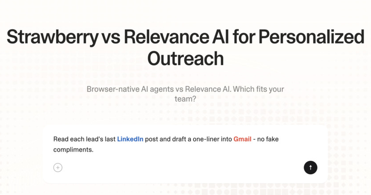 Strawberry vs Relevance AI for personalized outreach