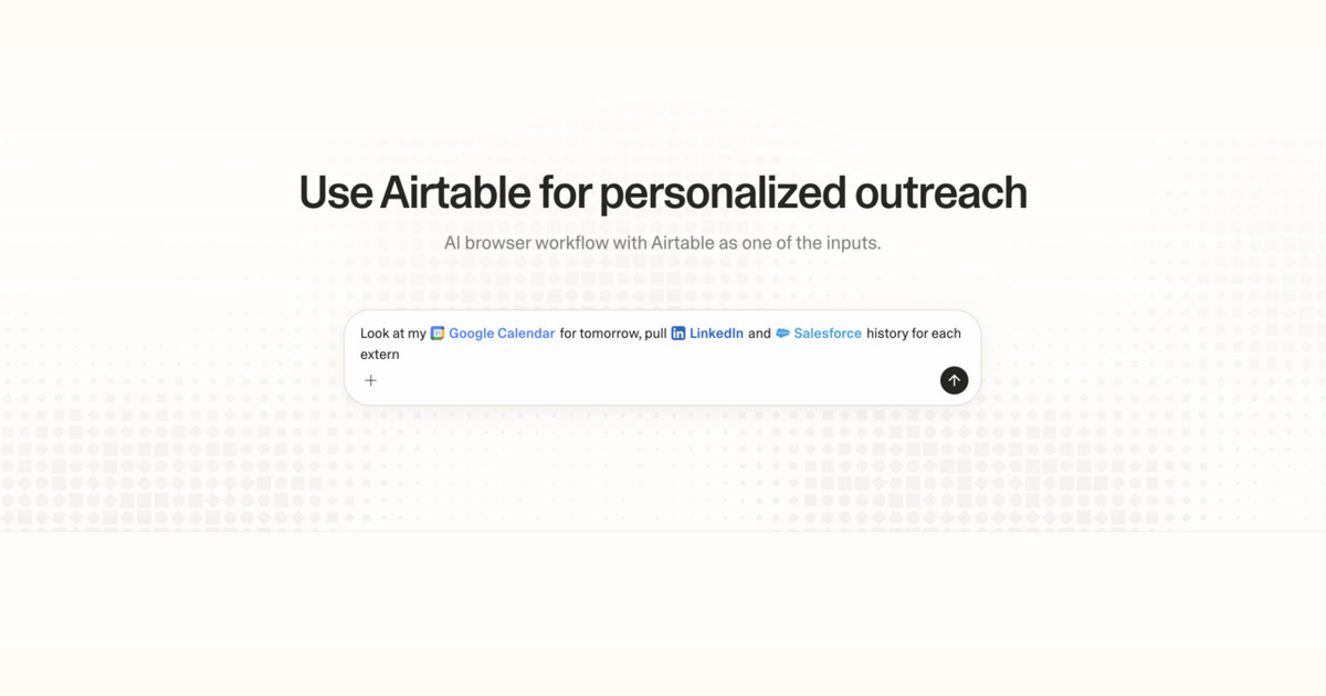 Diagram of Strawberry AI browser workflow using Airtable for personalized outreach