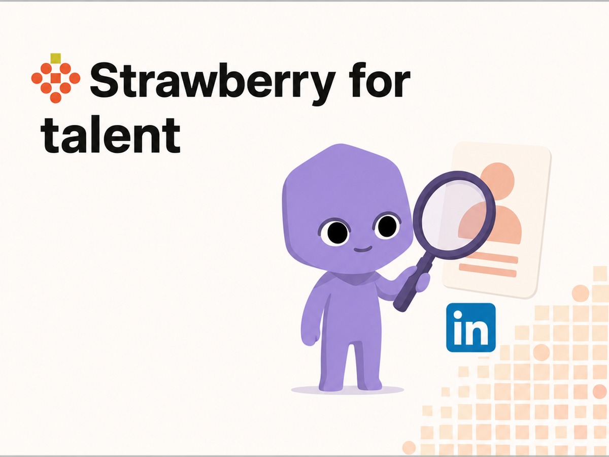 Strawberry for talent teams hero illustration