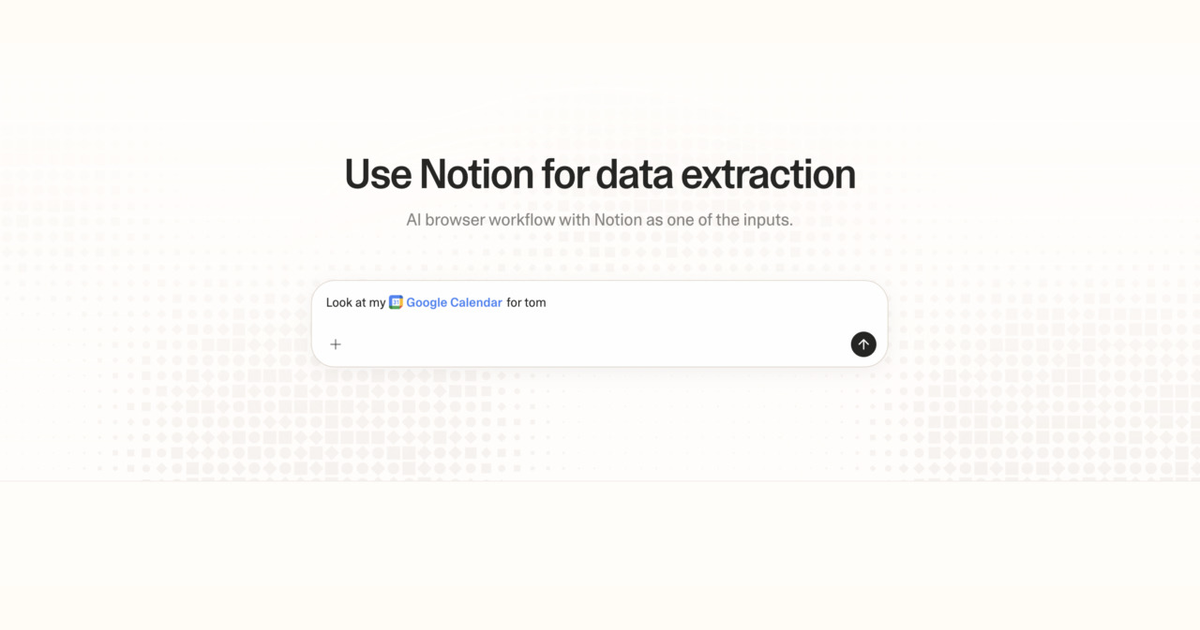Diagram of Strawberry AI browser workflow using Notion for data extraction