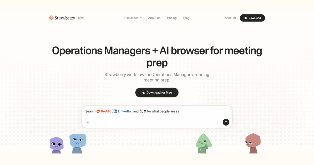 How operations managers use Strawberry for meeting prep