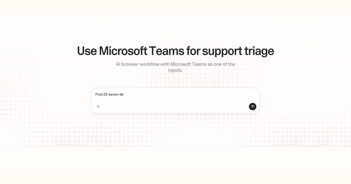 Diagram of Strawberry AI browser workflow using Microsoft Teams for support triage