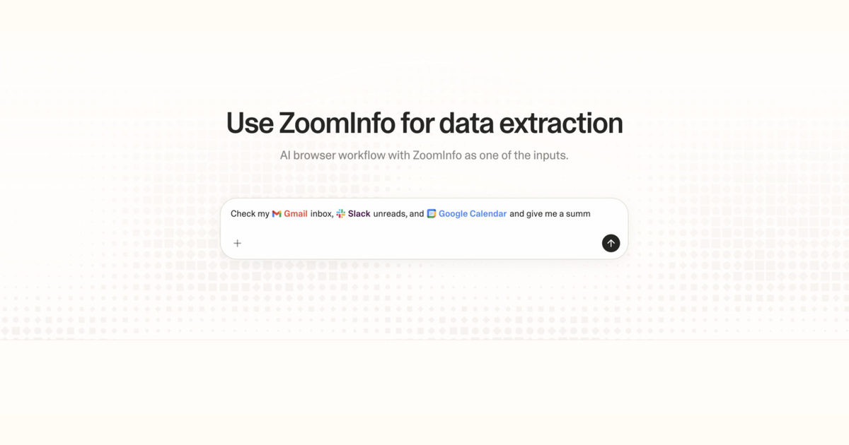 Diagram of Strawberry AI browser workflow using ZoomInfo for data extraction