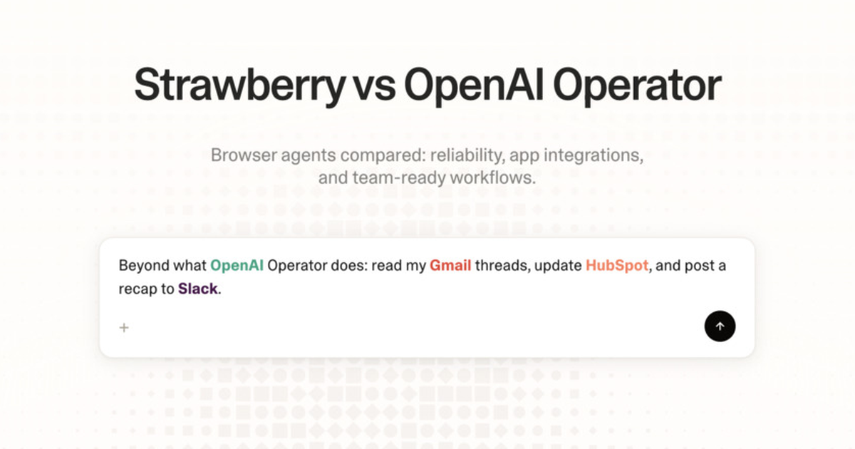 strawberry vs openai operator product-led Strawberry visual
