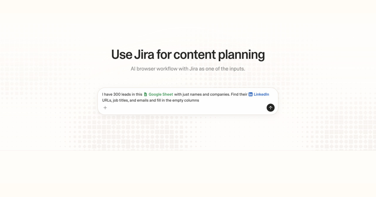 Diagram of Strawberry AI browser workflow using Jira for content planning
