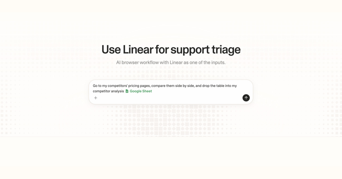 Diagram of Strawberry AI browser workflow using Linear for support triage