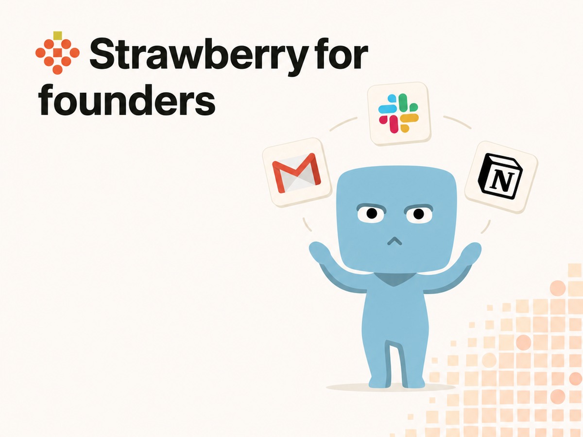 Strawberry for founders hero illustration