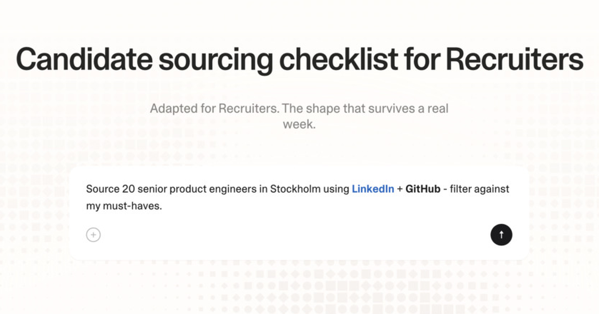 Candidate sourcing checklist for recruiters