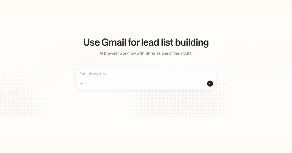 Diagram of Strawberry AI browser workflow using Gmail for lead list building