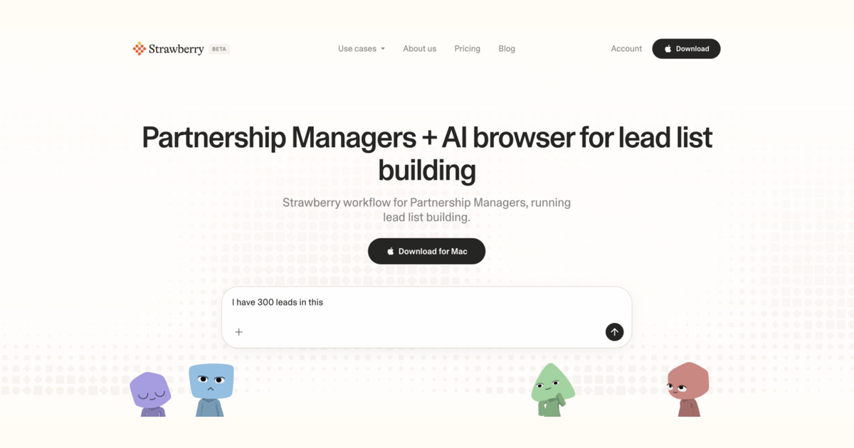 How partnership managers use Strawberry for lead list building