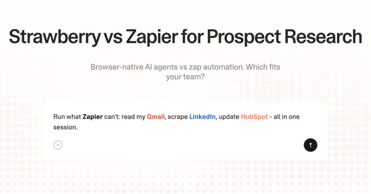 Strawberry vs Zapier for prospect research