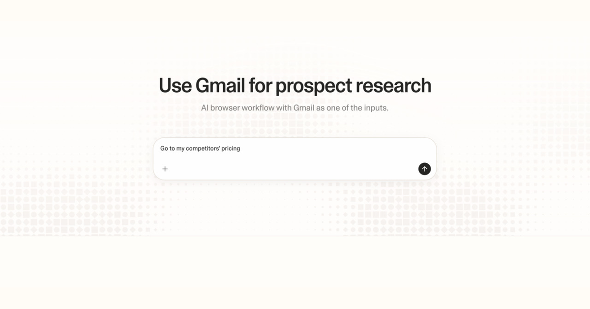 Diagram of Strawberry AI browser workflow using Gmail for prospect research