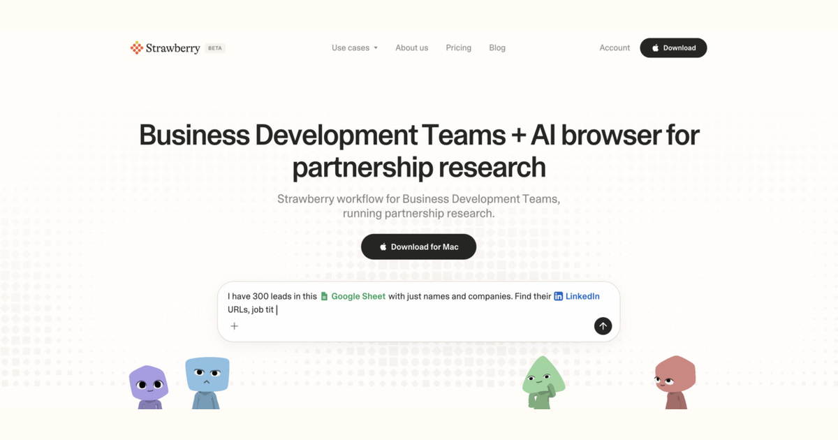 How business development teams use Strawberry for partnership research