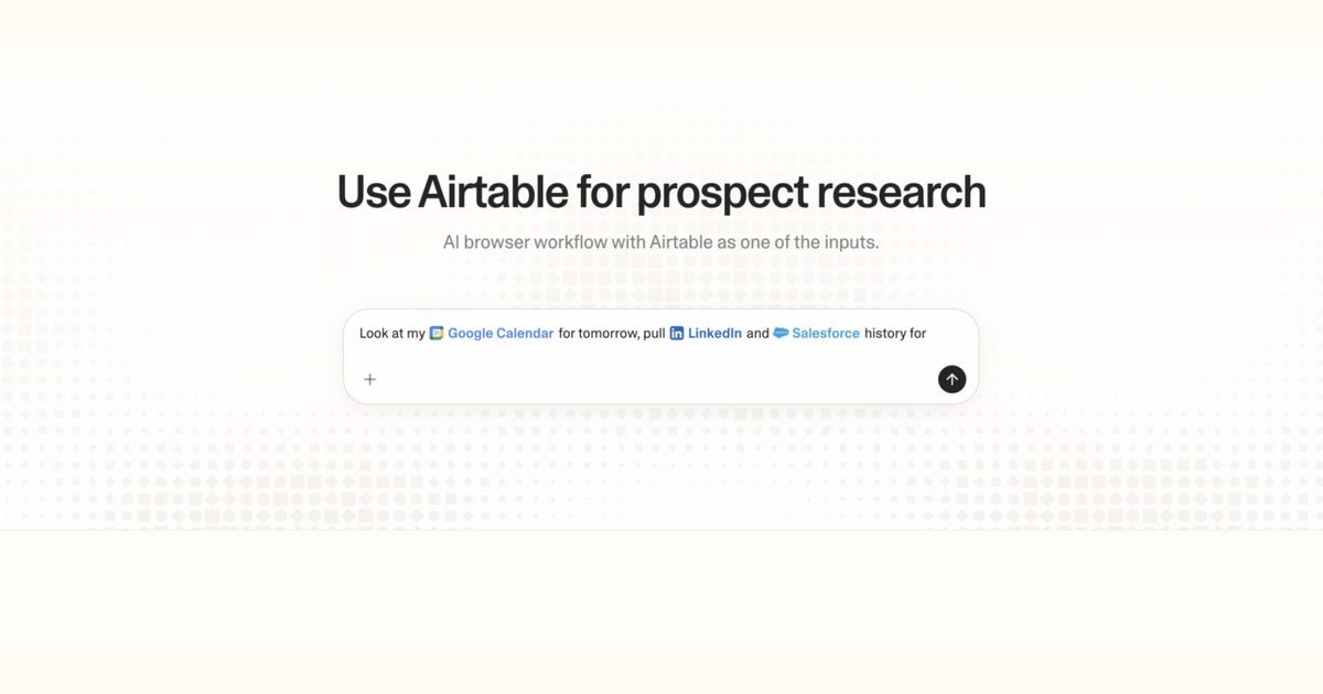Diagram of Strawberry AI browser workflow using Airtable for prospect research
