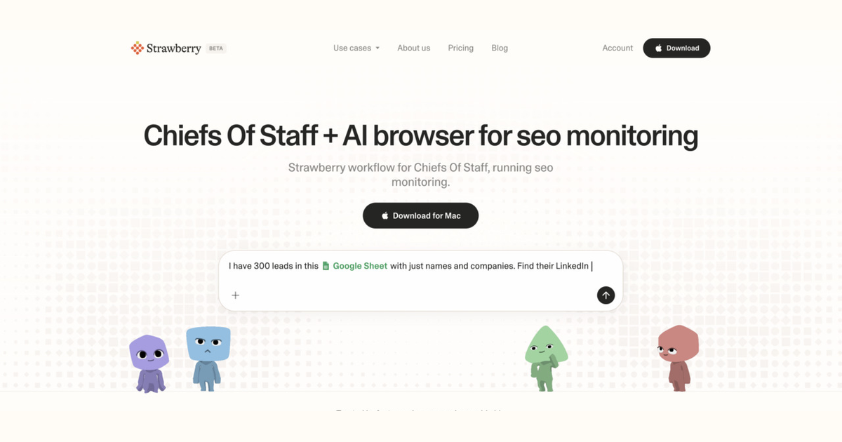 How chiefs of staff use Strawberry for SEO monitoring