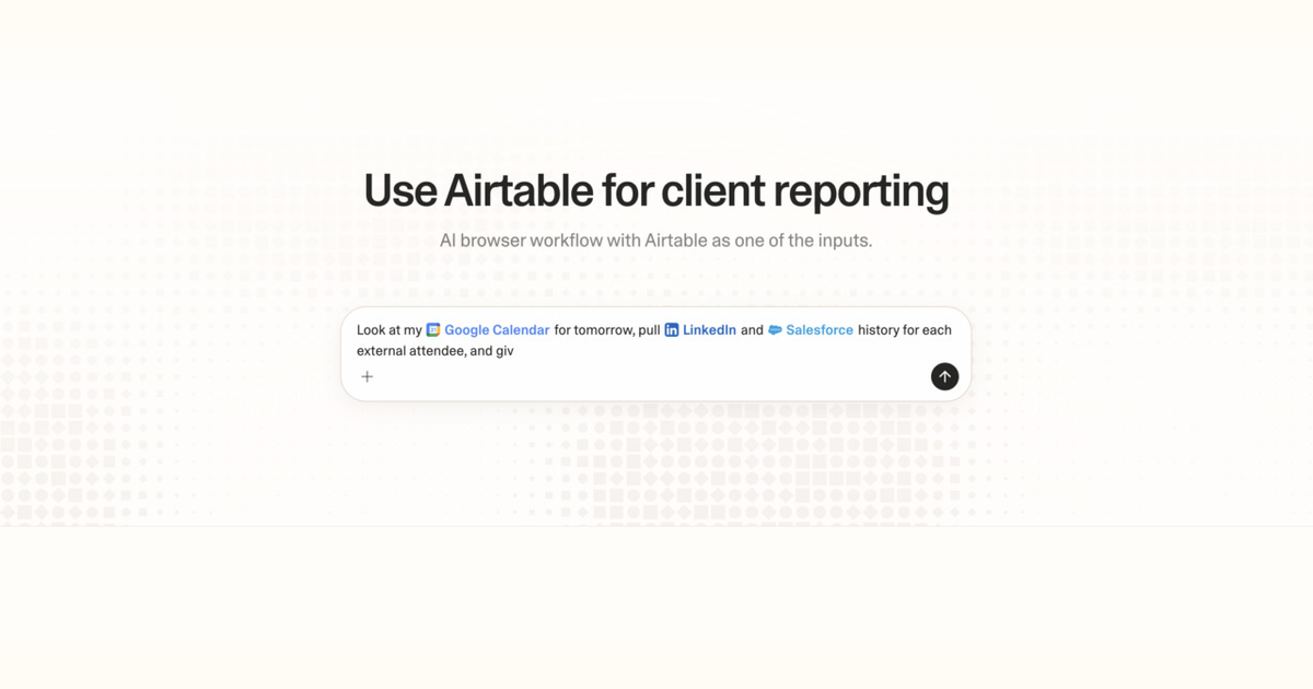 Diagram of Strawberry AI browser workflow using Airtable for client reporting