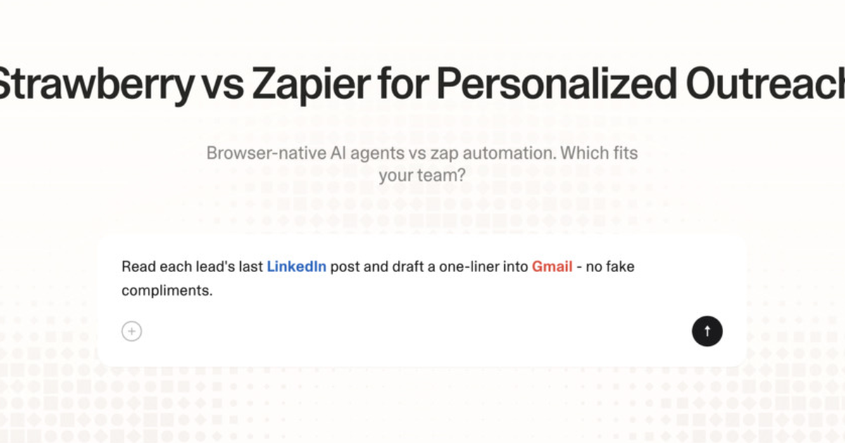 Strawberry vs Zapier for personalized outreach