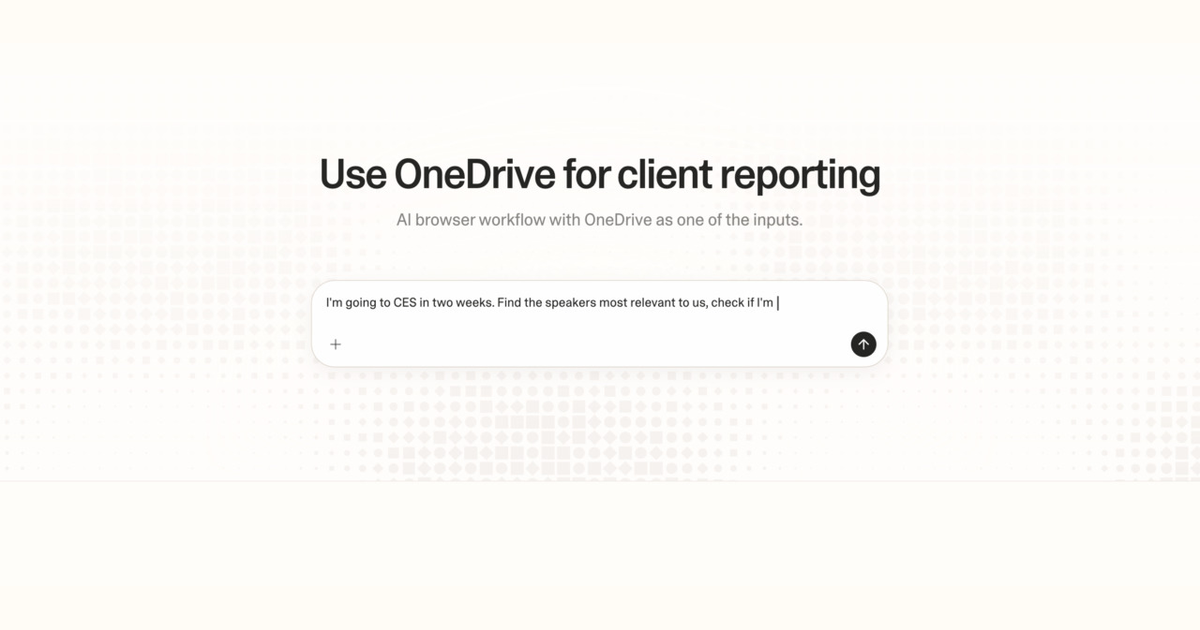 Diagram of Strawberry AI browser workflow using OneDrive for client reporting