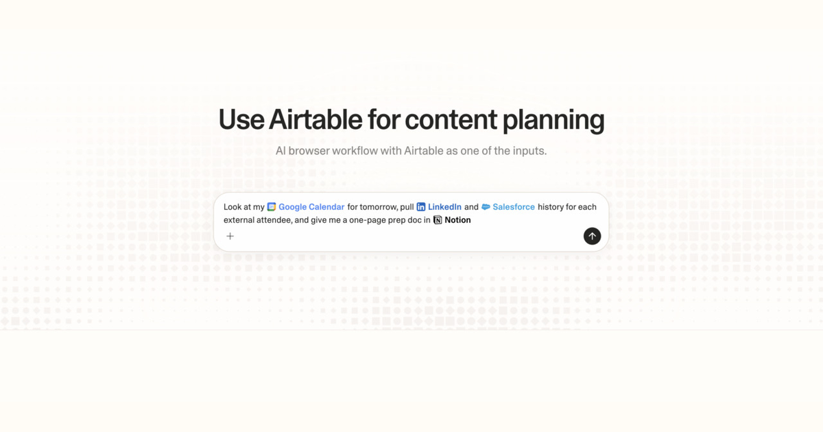 Diagram of Strawberry AI browser workflow using Airtable for content planning
