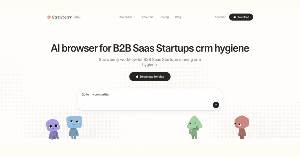 AI browser workflow for B2B SaaS startups running CRM hygiene