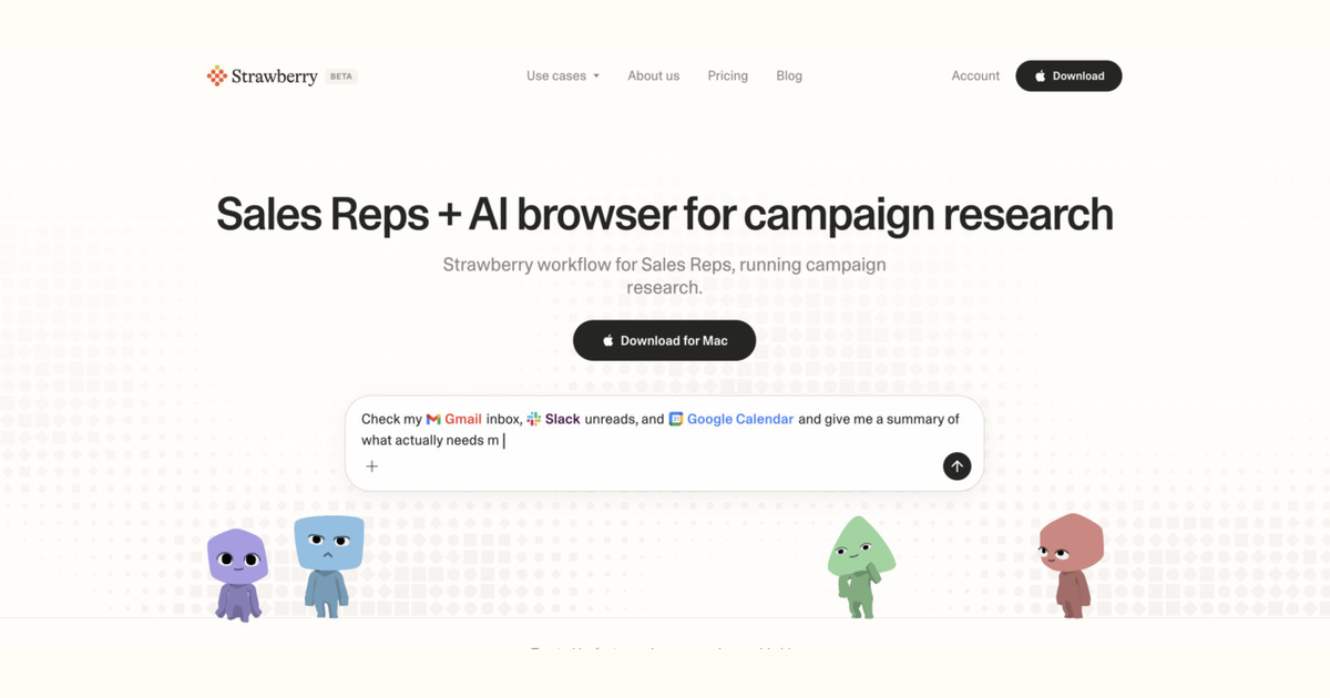 How sales reps use Strawberry for campaign research