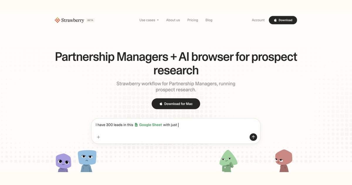 How partnership managers use Strawberry for prospect research