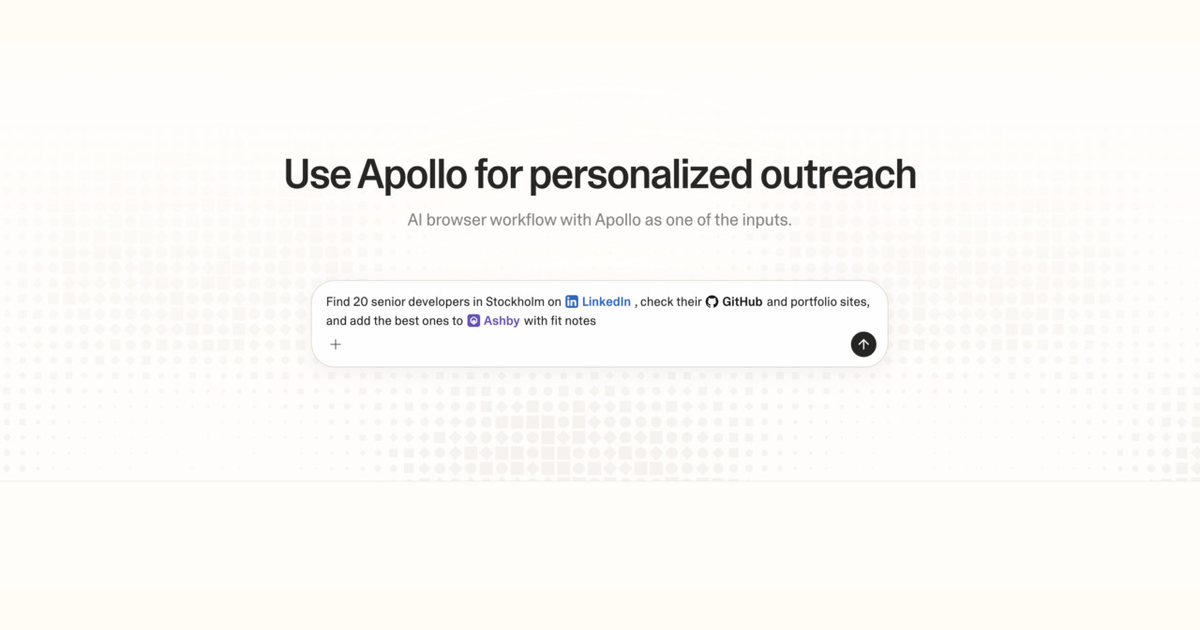 Diagram of Strawberry AI browser workflow using Apollo for personalized outreach