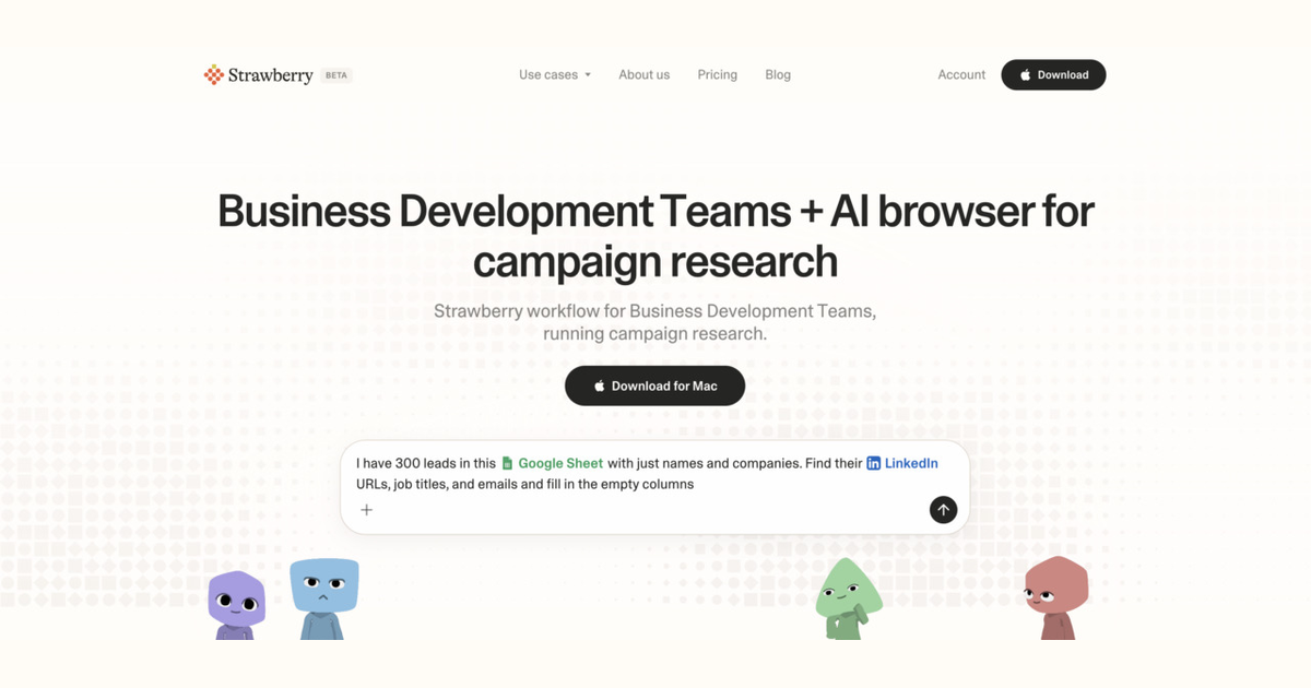 How business development teams use Strawberry for campaign research