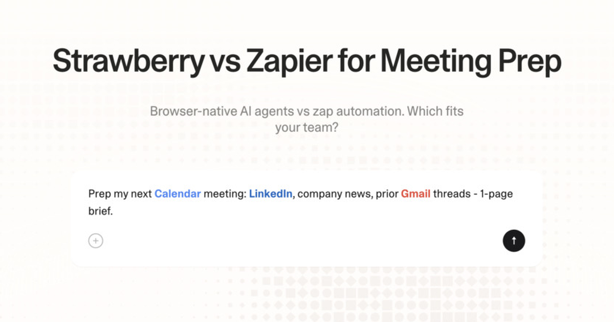 Strawberry vs Zapier for meeting prep