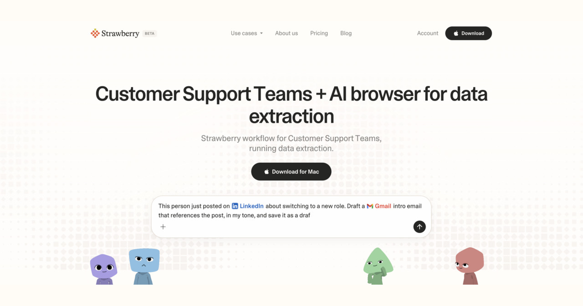 How customer support teams use Strawberry for data extraction
