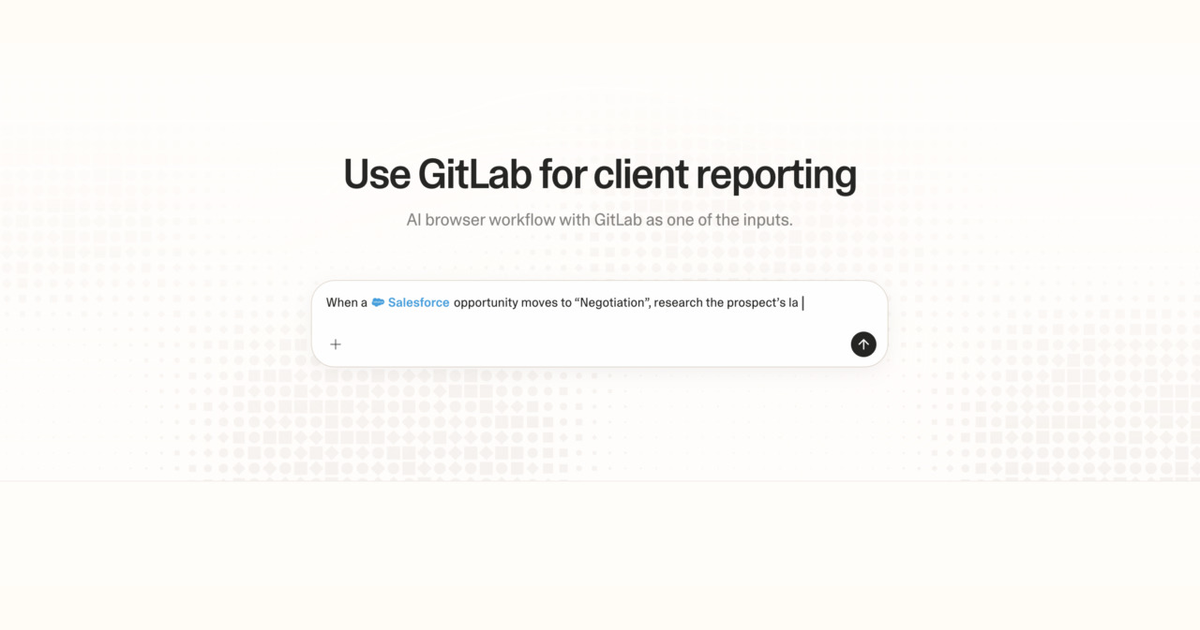 Diagram of Strawberry AI browser workflow using GitLab for client reporting