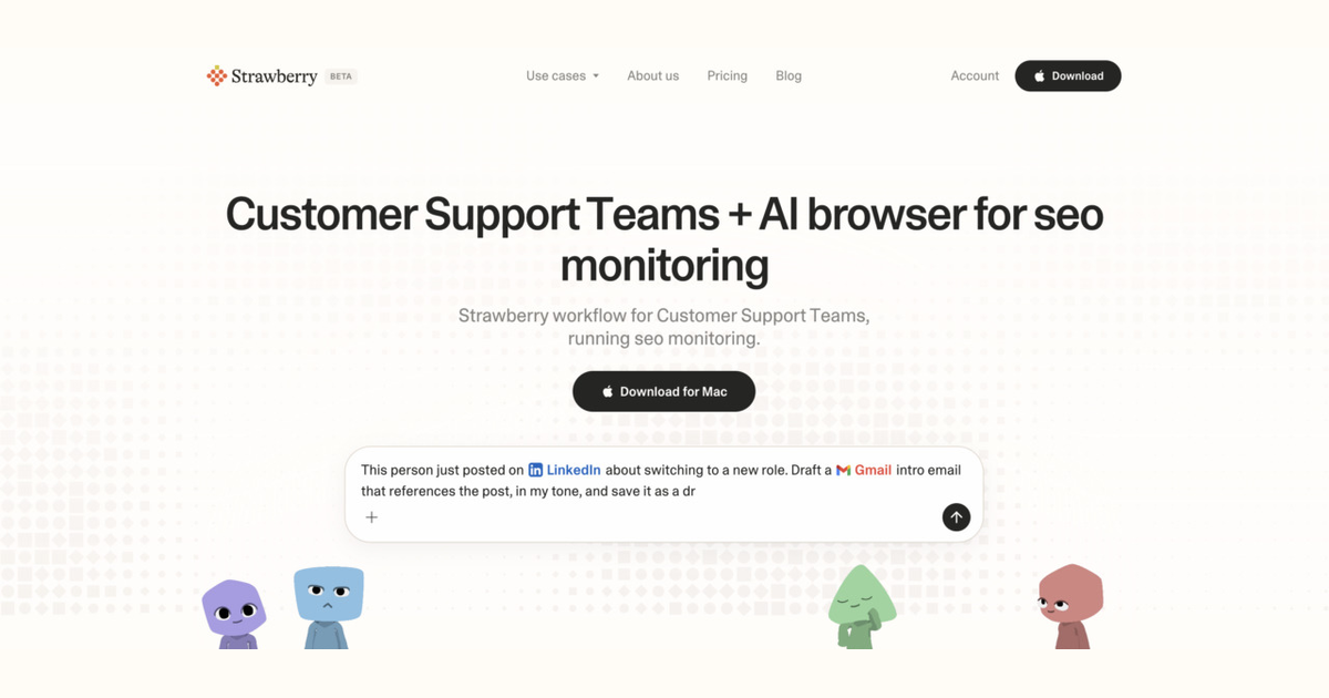 How customer support teams use Strawberry for SEO monitoring