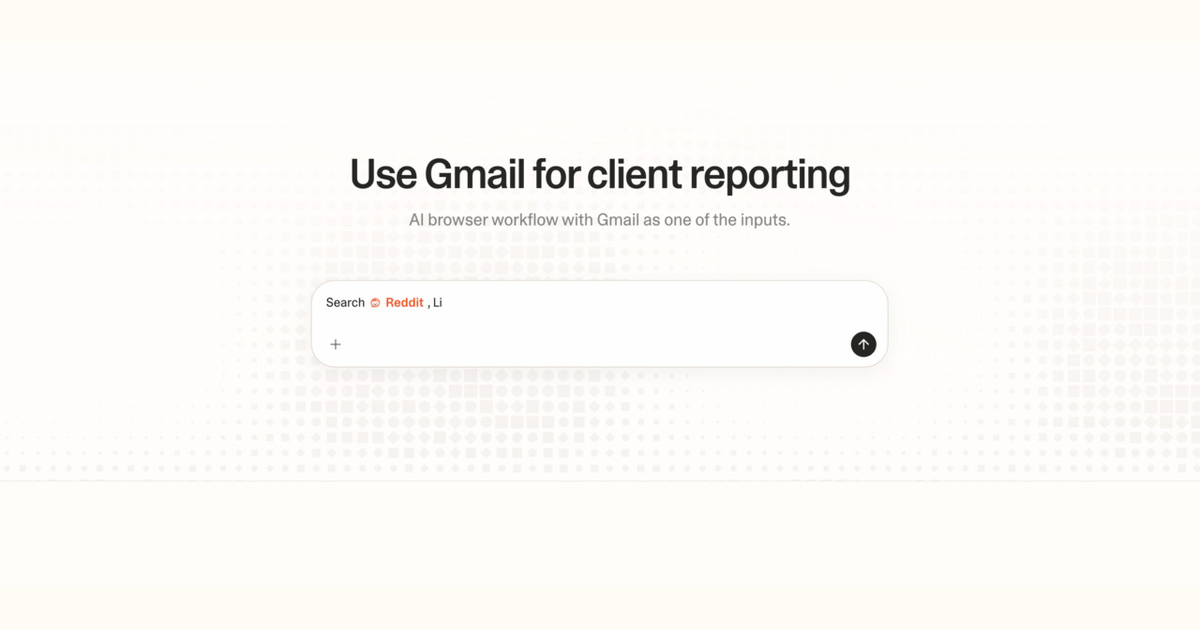 Diagram of Strawberry AI browser workflow using Gmail for client reporting