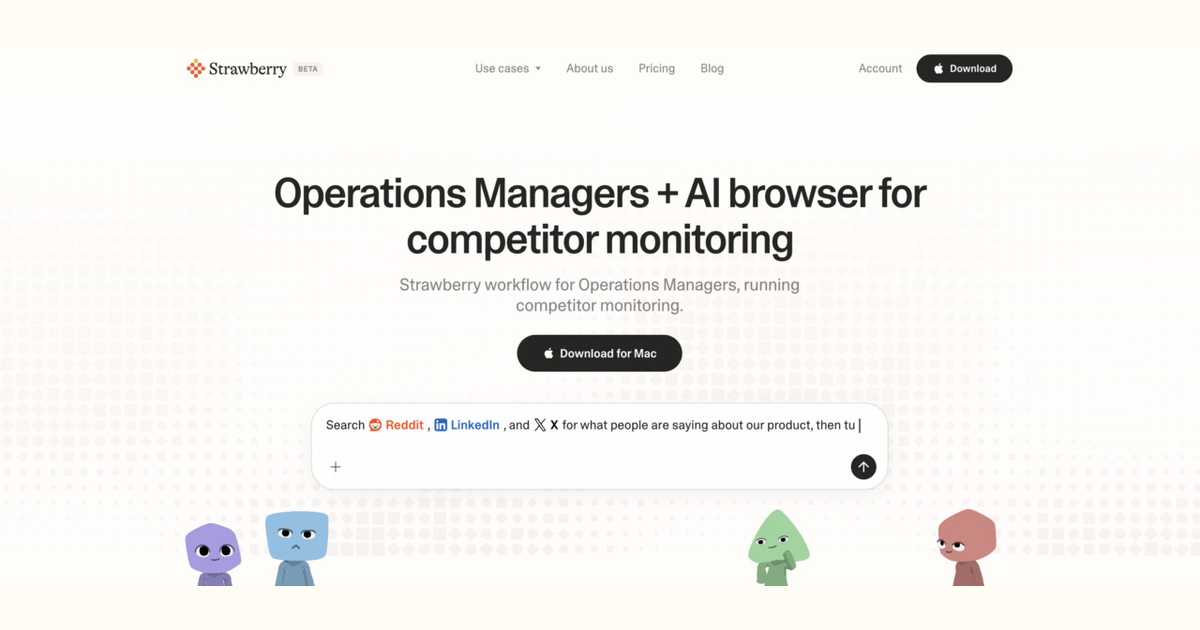 How operations managers use Strawberry for competitor monitoring
