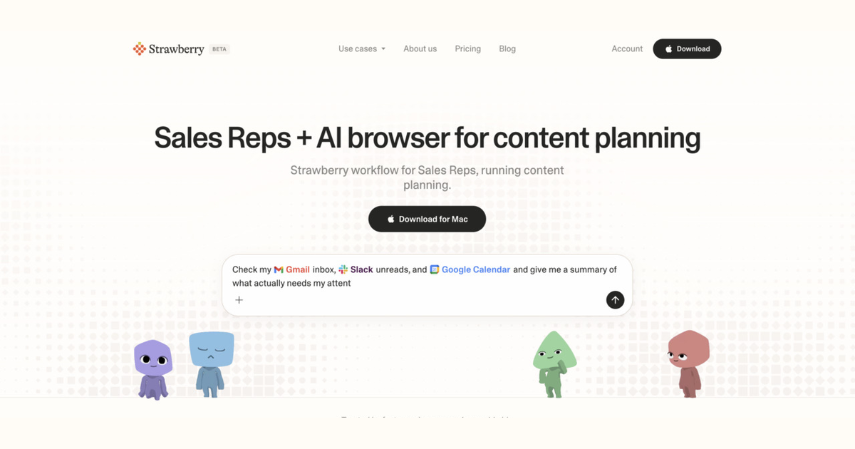 How sales reps use Strawberry for content planning