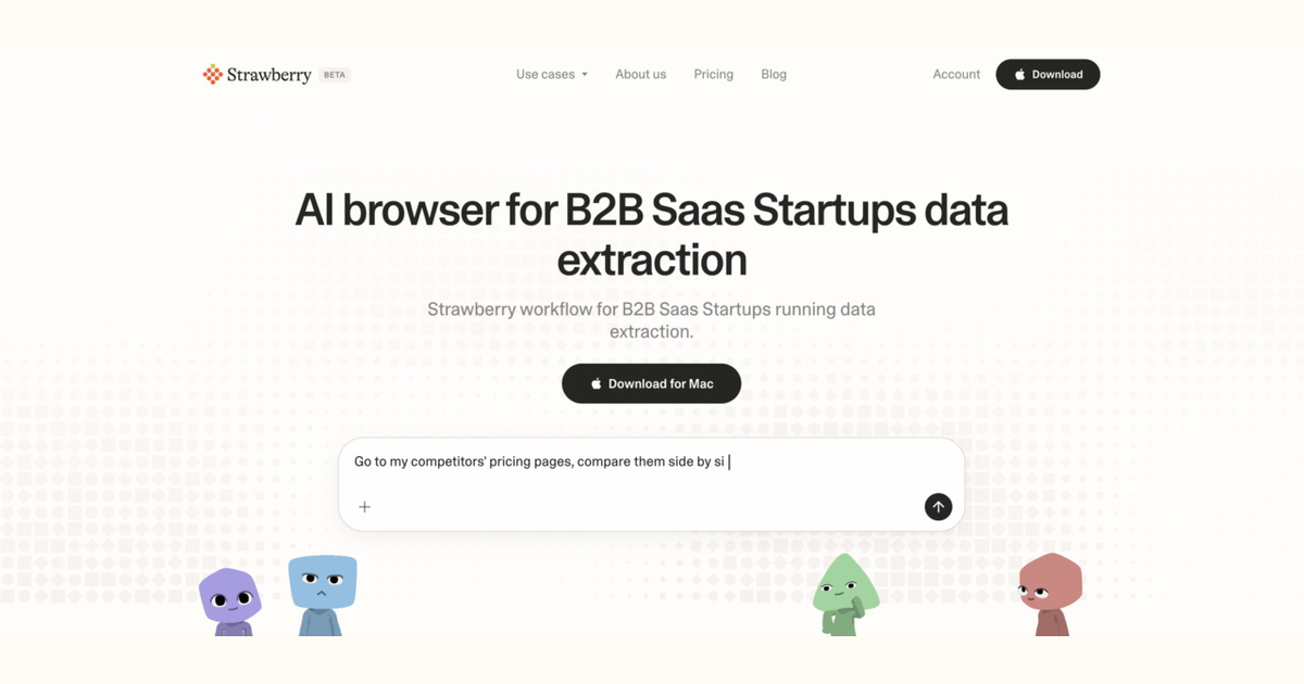 AI browser workflow for B2B SaaS startups running data extraction