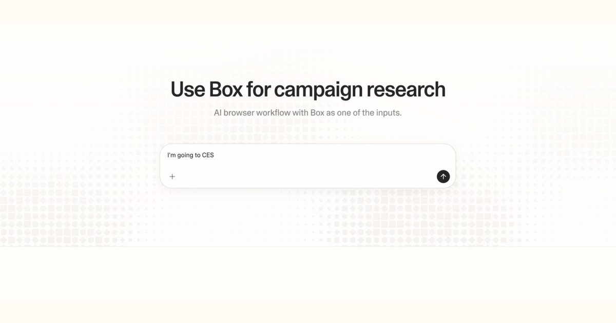 Diagram of Strawberry AI browser workflow using Box for campaign research