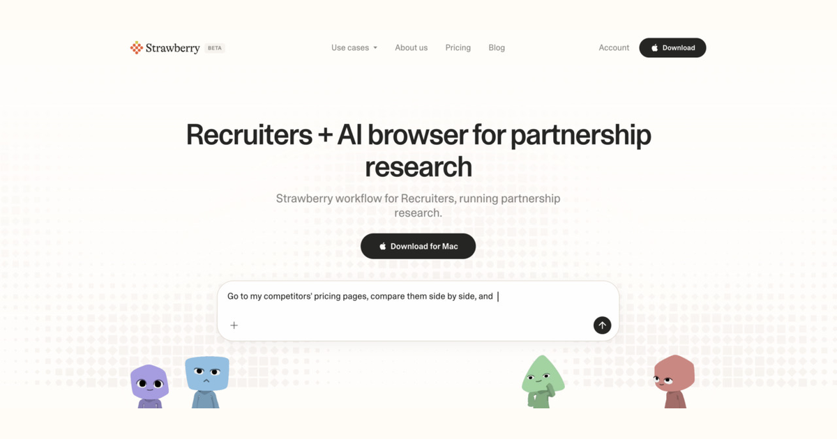 How recruiters use Strawberry for partnership research