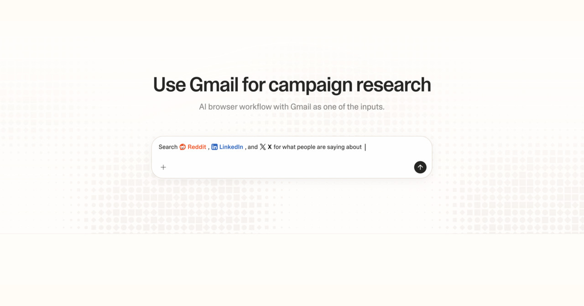 Diagram of Strawberry AI browser workflow using Gmail for campaign research