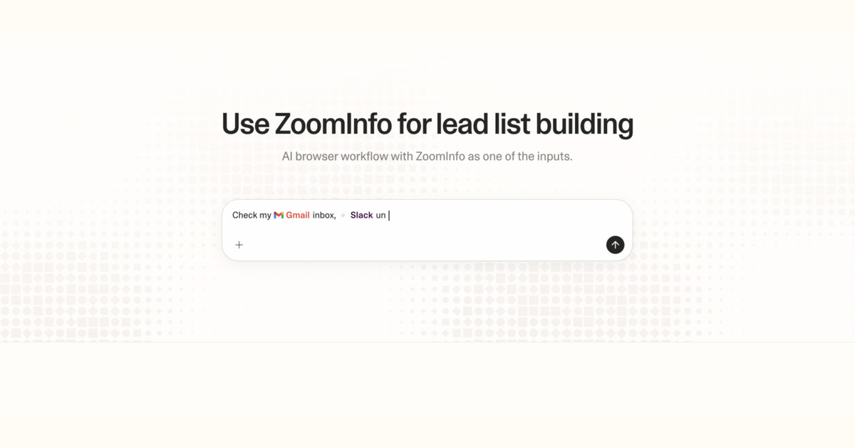 Diagram of Strawberry AI browser workflow using ZoomInfo for lead list building