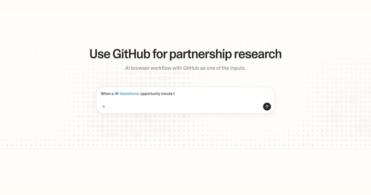 Diagram of Strawberry AI browser workflow using GitHub for partnership research