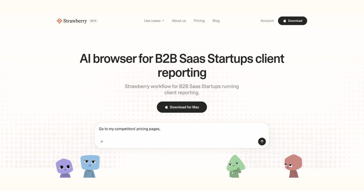 AI browser workflow for B2B SaaS startups running client reporting