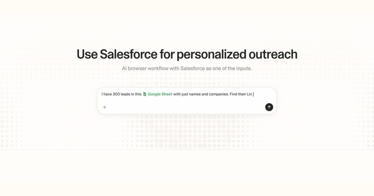 Diagram of Strawberry AI browser workflow using Salesforce for personalized outreach