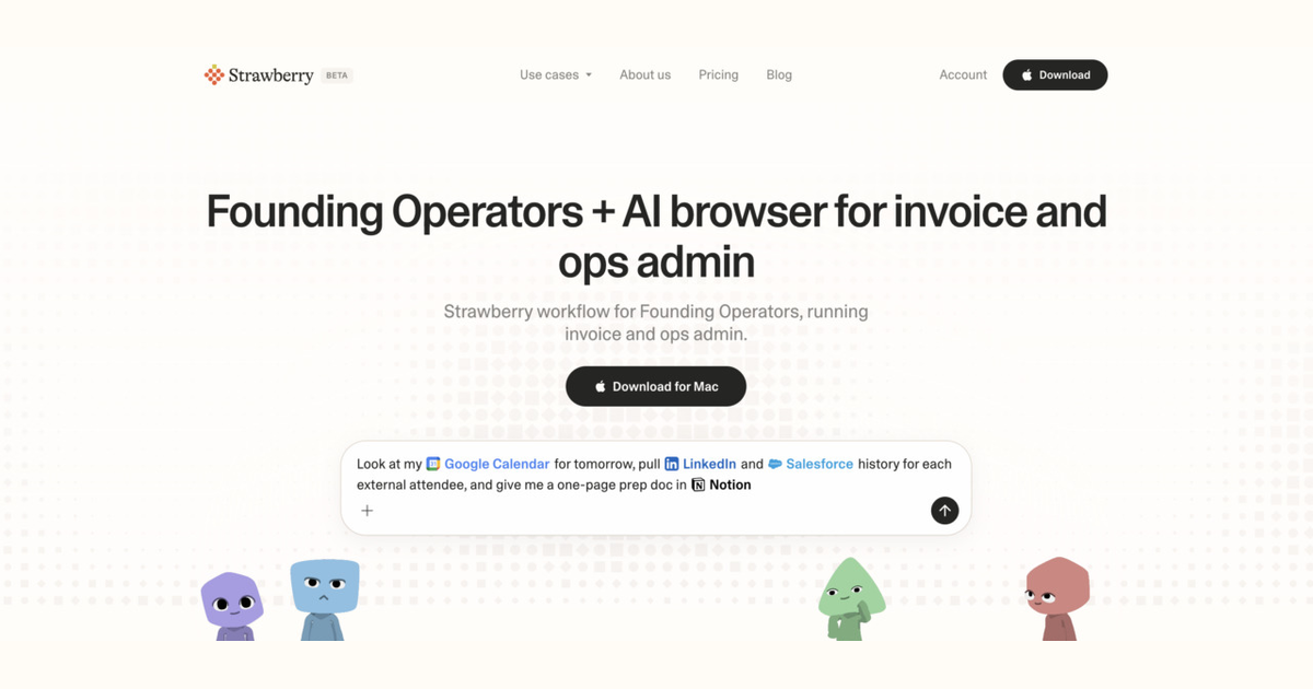 How founding operators use Strawberry for invoice and ops admin