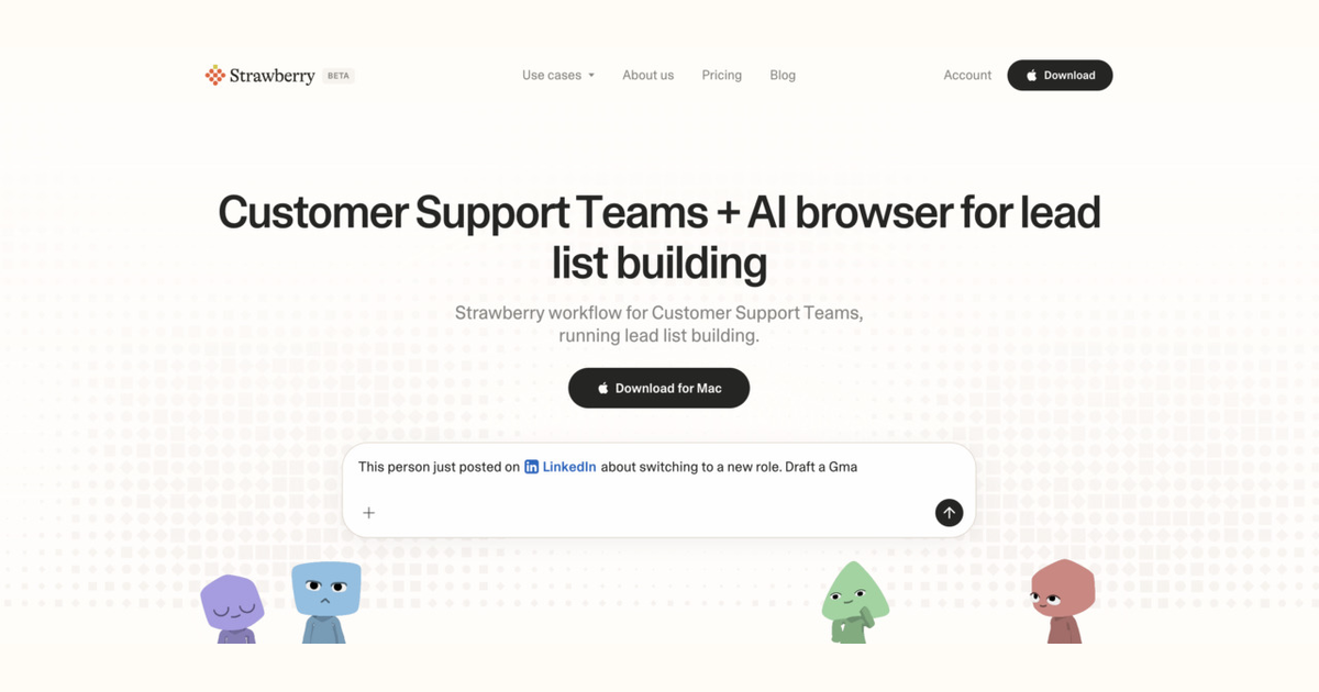 How customer support teams use Strawberry for lead list building