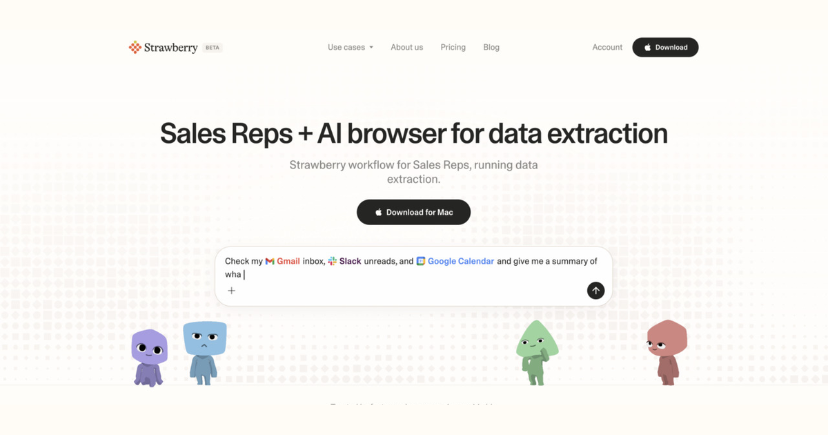 How sales reps use Strawberry for data extraction