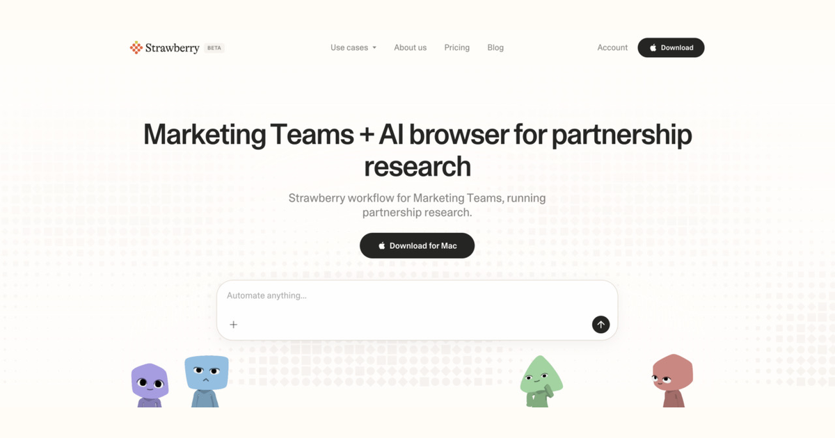 How marketing teams use Strawberry for partnership research
