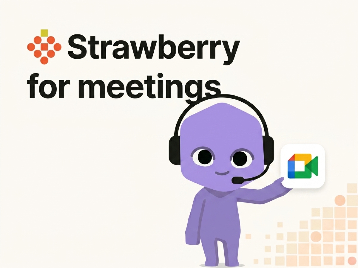 Strawberry for meetings hero illustration