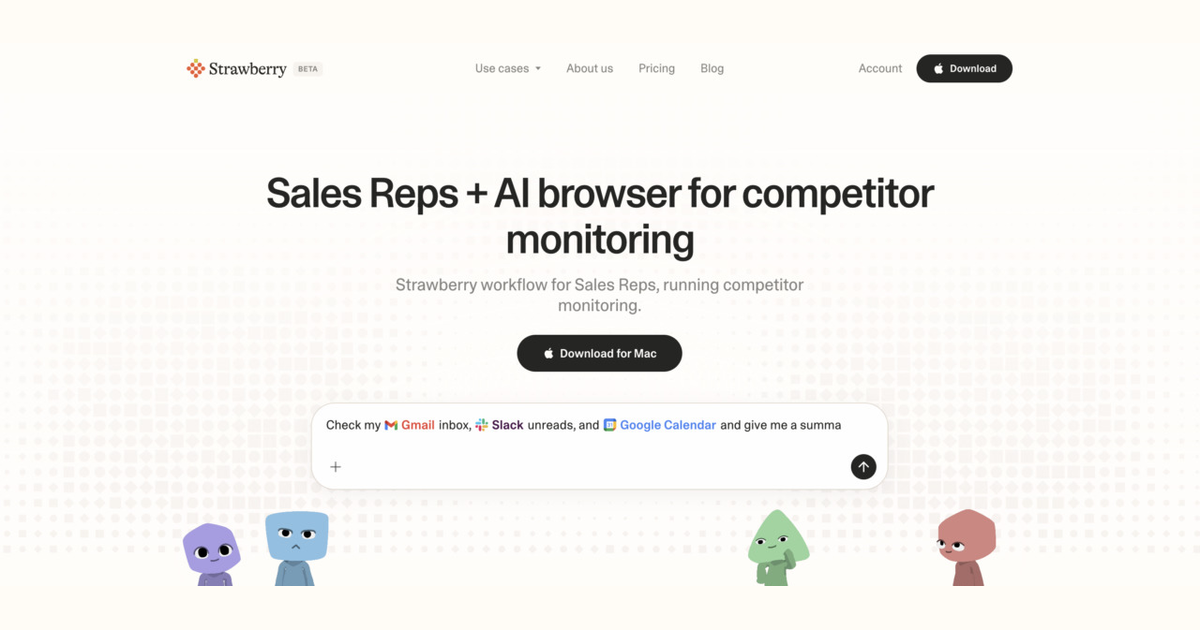 How sales reps use Strawberry for competitor monitoring