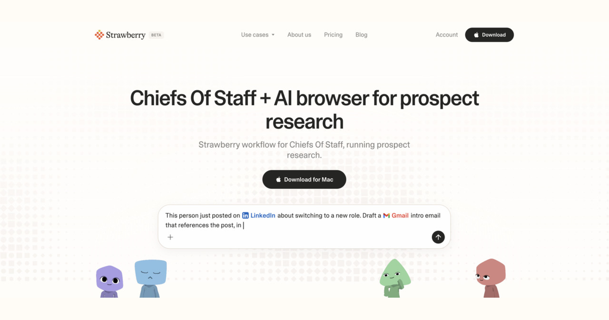 How chiefs of staff use Strawberry for prospect research